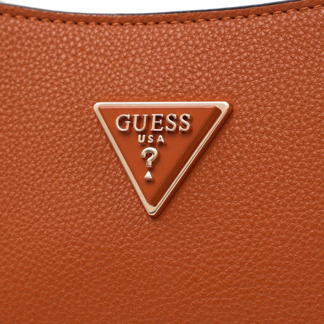 Женская сумка  GUESS MERIDIAN MINI TP ZP SHOULDR BG, Артикул HWBG8778720, светло-коричневый | 3618227. Ракурс 4