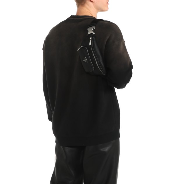 Мужская поясная сумка GUESS CRTSA SFNO ECO CMPCT BUM BAG, Артикул HMECSAP3332, черный | 3620149. Ракурс 6