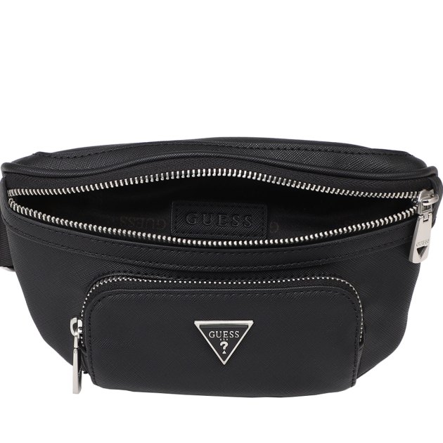 Мужская поясная сумка GUESS CRTSA SFNO ECO CMPCT BUM BAG, Артикул HMECSAP3332, черный | 3620149. Ракурс 5