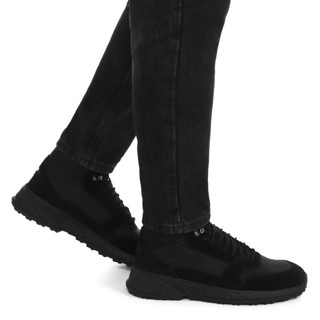 Мужские высокие кроссовки GEOX U STERRATO B ABX, Артикул U36F0B, черный | 3622181. Ракурс 4