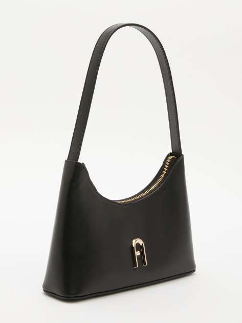 Женская сумка  FURLA, Артикул FURLA DIAMANTE MINI SHOULDER BAG, черный | 3626325. Ракурс 3