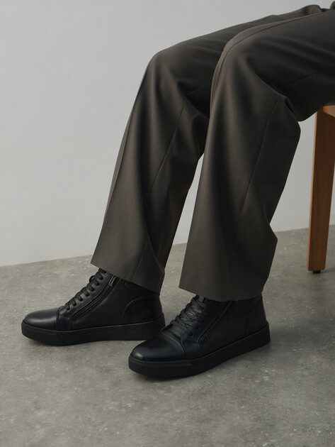 Мужские высокие кеды TENDANCE, Артикул RSBLS2022-1, черный | 3641293. Ракурс 4