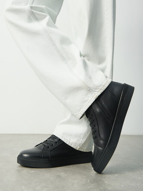 Мужские высокие кеды TENDANCE, Артикул RSBLS2022-10, черный | 3641630. Ракурс 3