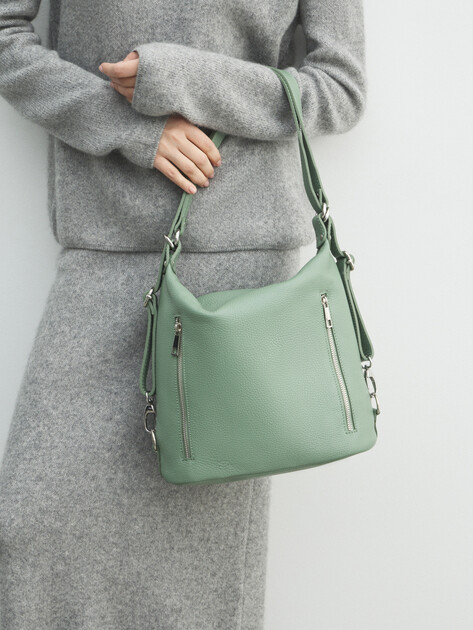 Женская сумка  DIVA`S BAG SABA, Артикул R2392, серо-зеленый | 3648686. Ракурс 5