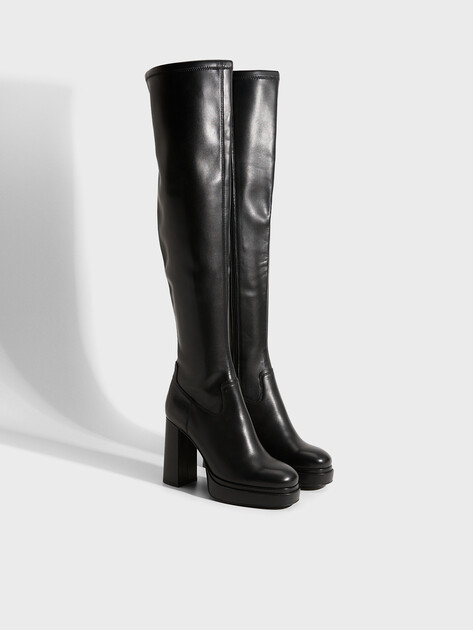Женские ботфорты TENDANCE, Артикул PZ231821-5, черный | 3660055. Ракурс 3