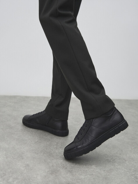 Мужские высокие кеды TENDANCE, Артикул AL98W-1, черный | 3665494. Ракурс 3