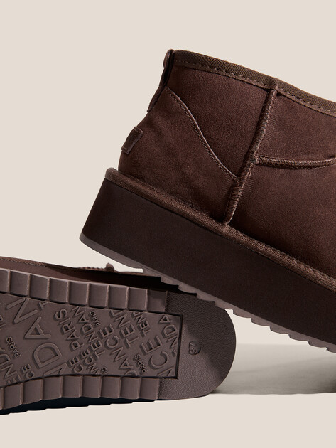 Женские угги TENDANCE, Артикул WD500-2-SA/RV, темно-коричневый | 3675151. Ракурс 3