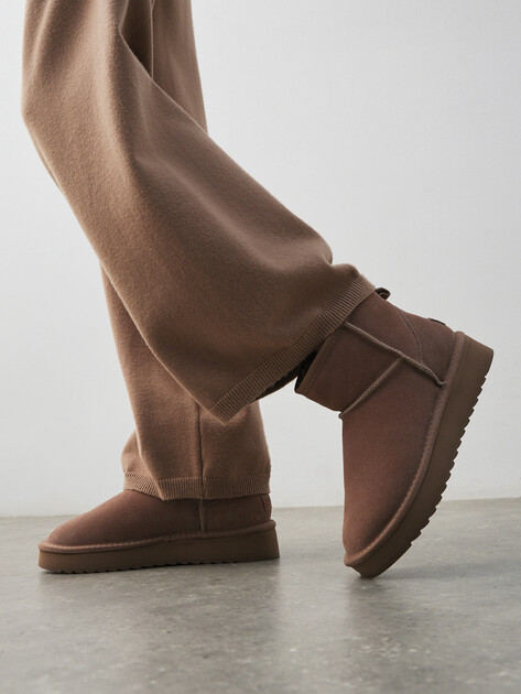 Женские угги TENDANCE, Артикул WD500-3, серо-коричневый | 3675156. Ракурс 6