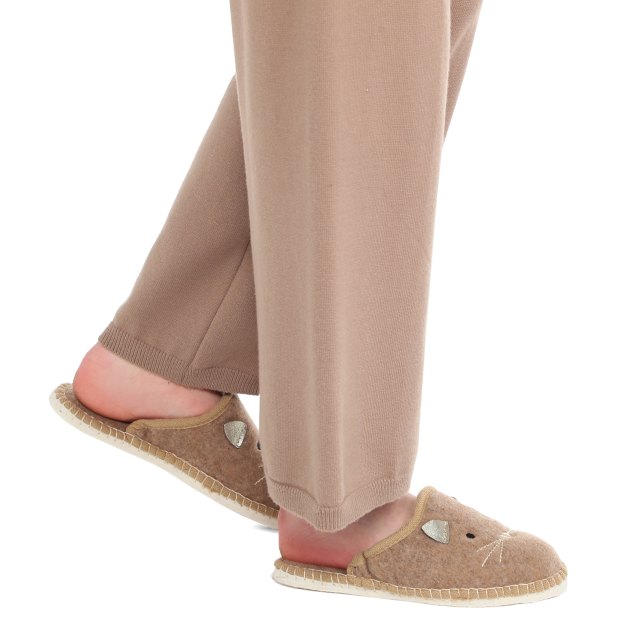 Женская домашняя обувь LA MAISON DE L'ESPADRILLE, Артикул F4132, серо-бежевый | 3676113. Ракурс 4