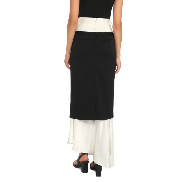 Юбка макси MM6 MAISON MARGIELA, Артикул S62ME0003, черный | 3704404. Ракурс 2