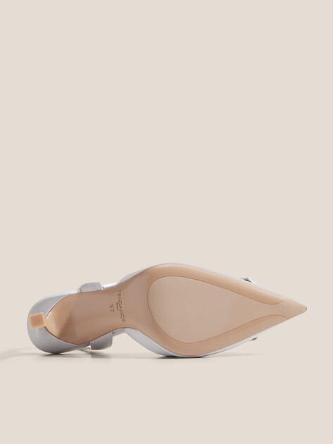 Женские туфли с открытой пяткой (слинг-бэк) TENDANCE, Артикул V1278-78, серебряный | 3720654. Ракурс 7