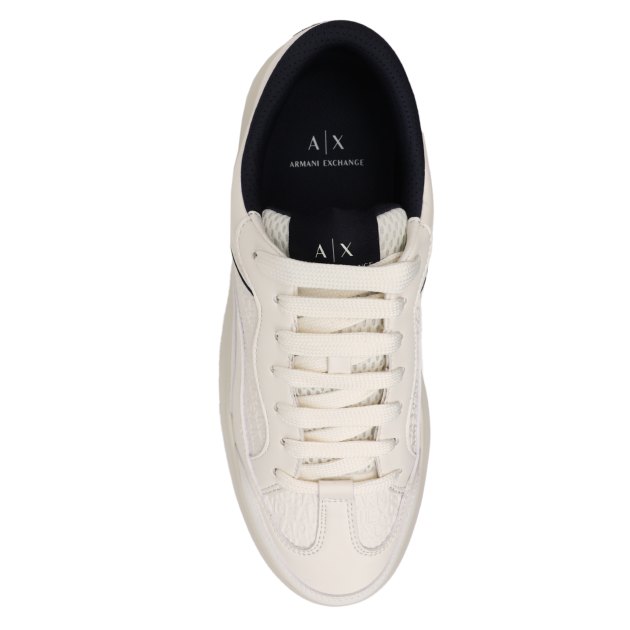 Мужские кеды ARMANI EXCHANGE VENICE, Артикул XUX193, молочно-белый | 3733043. Ракурс 2