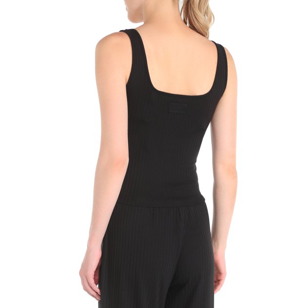 Топ GUESS SAMANTHA RIB TANK TOP, Артикул O3BP00KBXB2, черный | 3734033. Ракурс 2