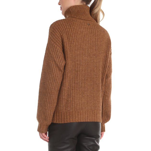 Женский свитер MARCIANO BY GUESS MICHELLE HIGH NECK SWTR, Артикул 3BGR195785Z, коричневый | 3734083. Ракурс 2