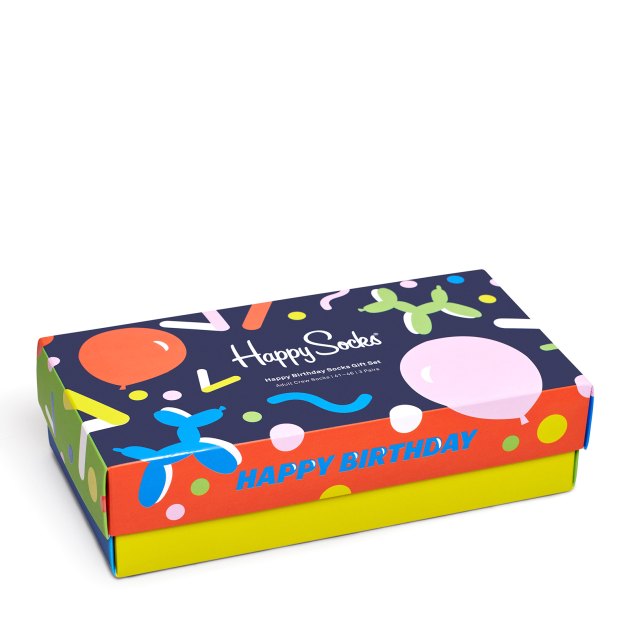 Мужские носки 3 шт. HAPPY SOCKS, Артикул 3-Pack Playing Happy Birthday Gift Set XBIR08, мультицвет | 3734811. Ракурс 2