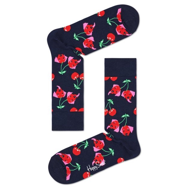 Носки HAPPY SOCKS, Артикул Cherry Dog Sock CHD01, черный | 3734812. Ракурс 2