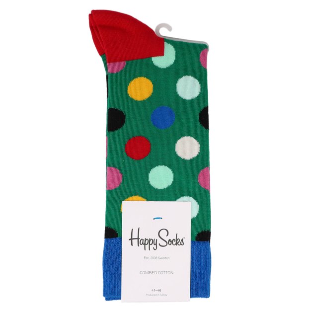 Носки HAPPY SOCKS, Артикул BIG DOT SOCK BDO01, зеленый | 3734869. Ракурс 2