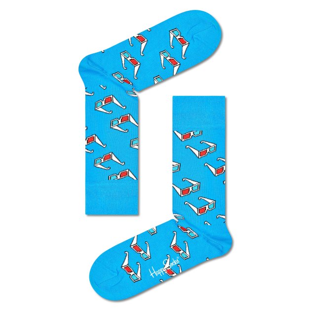 Носки HAPPY SOCKS, Артикул 3D Glasses Sock GLA01, голубой | 3734898. Ракурс 2