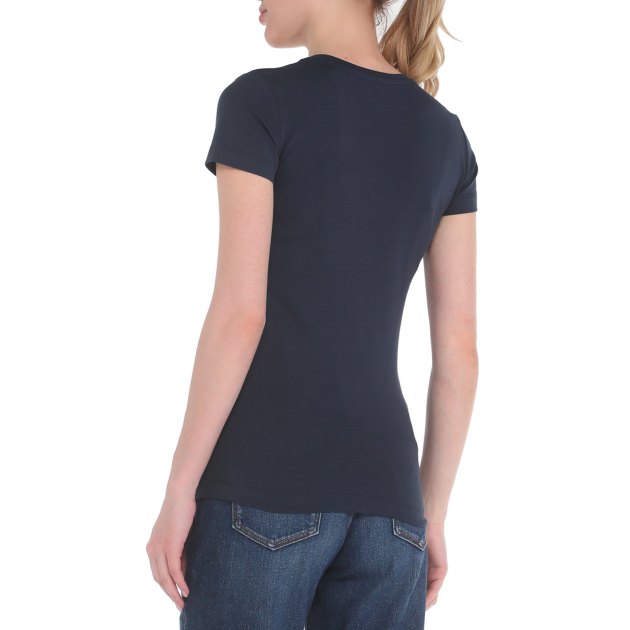 Женская футболка GUESS SS RN ADRIANA TEE, Артикул W3RI50J1314, темно-синий | 3738208. Ракурс 2