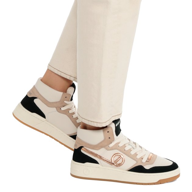 Женские высокие кеды NO NAME, Артикул KELLY MID, молочно-белый | 3752099. Ракурс 4