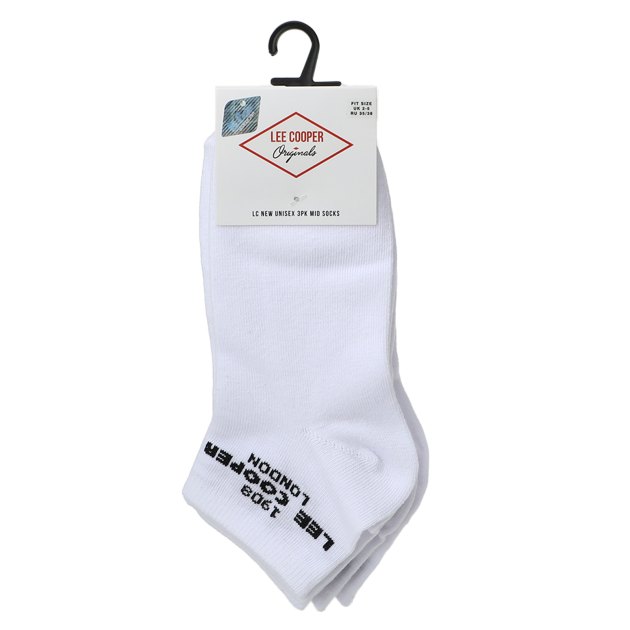 Носки 3 шт. LEE COOPER, Артикул MT7Y121378BSLC, белый | 3760213. Ракурс 2