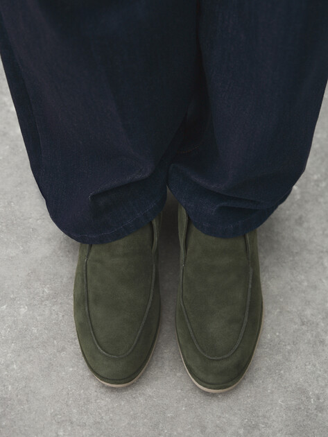 Женские высокие лоферы TENDANCE, Артикул YS-22059-X7, темный хаки | 3766649. Ракурс 6