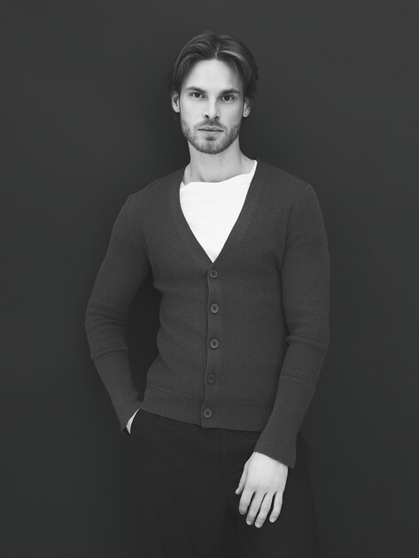 Мужской кардиган MAISON DAVID, Артикул KK2203, темно-серый | 3779841. Ракурс 5
