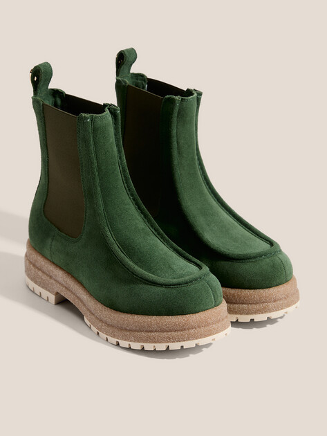 Женские челси FURLA, Артикул YH35GLI, темно-зеленый | 3780354. Ракурс 3