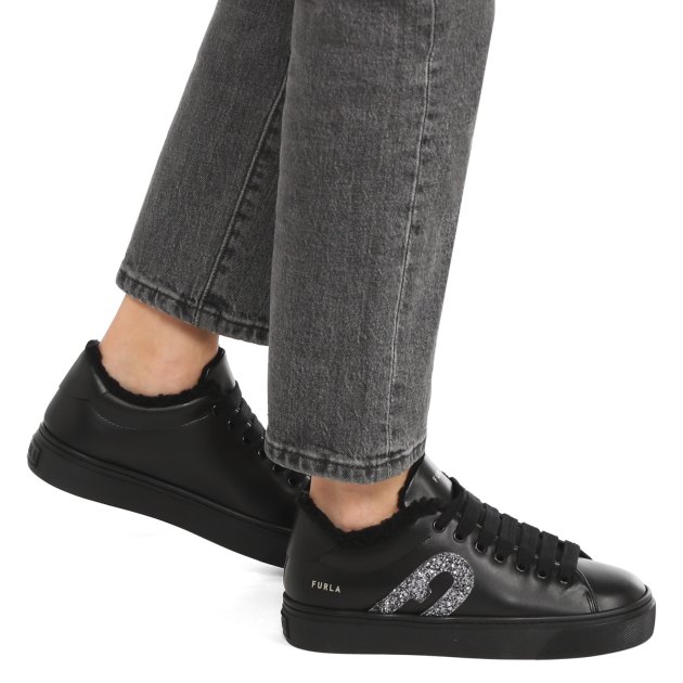 Женские кеды FURLA, Артикул YH26FJO, черный | 3791167. Ракурс 4
