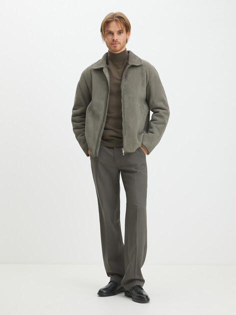 Мужская дубленка MAISON DAVID, Артикул RV-M3A-B, зелено-серый | 3794029. Ракурс 2