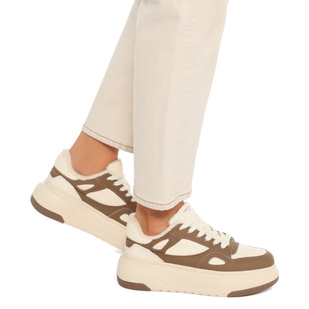 Женские кеды TENDANCE, Артикул MJ-2208-02, бежево-коричневый | 3795361. Ракурс 4