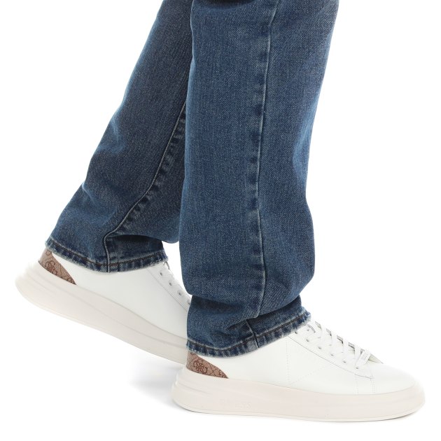 Мужские кеды GUESS ELBA, Артикул FMPVIBLEA12, белый | 3796775. Ракурс 4