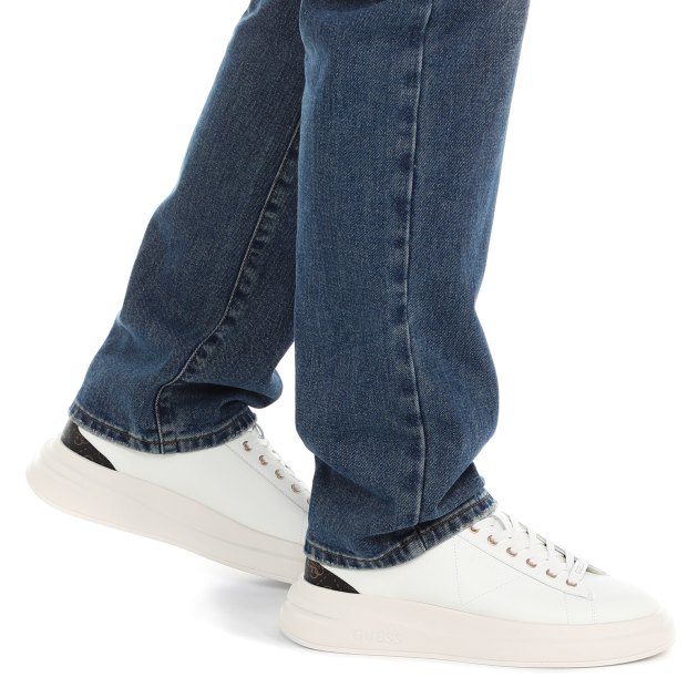 Мужские кеды GUESS ELBA, Артикул FMPVIBLEA12, белый | 3796776. Ракурс 4