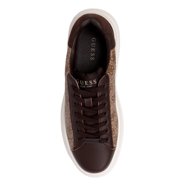 Мужские кеды GUESS ELBA, Артикул FMPVIBFAL12, коричневый | 3796779. Ракурс 2