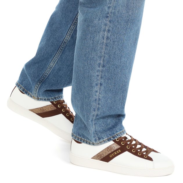 Мужские кеды GUESS NOLA II, Артикул FMPNOILEL12, белый | 3796782. Ракурс 8