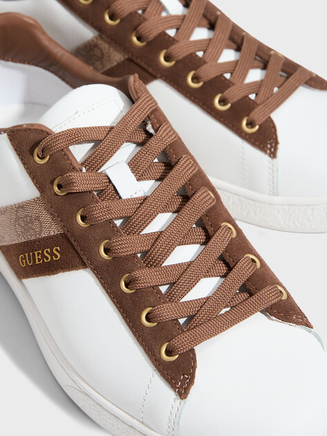 Мужские кеды GUESS NOLA II, Артикул FMPNOILEL12, белый | 3796782. Ракурс 4