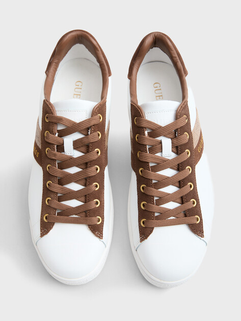 Мужские кеды GUESS NOLA II, Артикул FMPNOILEL12, белый | 3796782. Ракурс 5