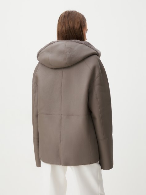 Женская дубленка MAISON DAVID, Артикул RV-W12, коричневато-серый | 3800769. Ракурс 4