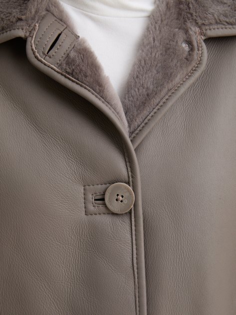 Женская дубленка MAISON DAVID, Артикул RV-W13, коричневато-серый | 3800836. Ракурс 3