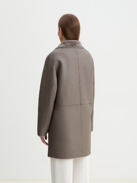 Женская дубленка MAISON DAVID, Артикул RV-W13, коричневато-серый | 3800836. Ракурс 4