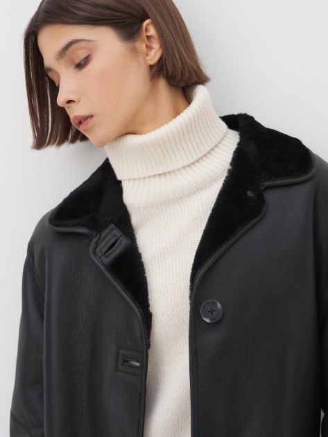 Женская дубленка MAISON DAVID, Артикул RV-W13, черный | 3800842. Ракурс 3