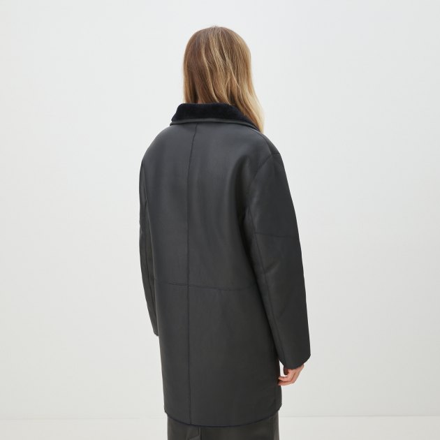 Женская дубленка MAISON DAVID, Артикул RV-W13, черно-синий | 3800848. Ракурс 4