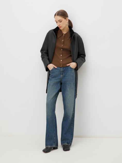 Женская дубленка MAISON DAVID, Артикул RV-W14, черный | 3800861. Ракурс 2