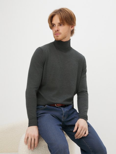 Мужская водолазка MAISON DAVID, Артикул 2023-014-1, темно-зеленый | 3804372. Ракурс 5