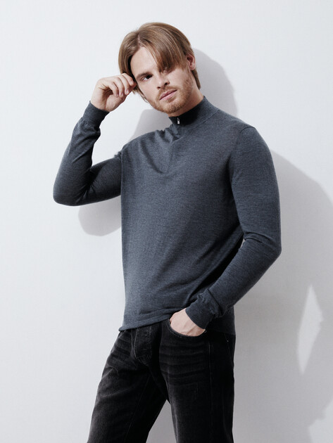 Мужской джемпер MAISON DAVID, Артикул 2023-034-1, серый | 3804535. Ракурс 5