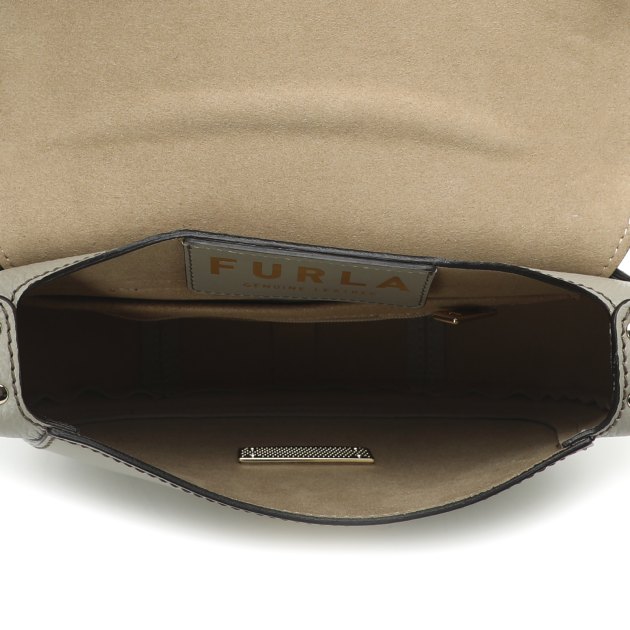 Женский сэдл FURLA, Артикул FURLA CLUB 2 S CROSSBODY, зеленовато-серый | 3807244. Ракурс 5