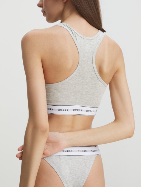 Женский топ GUESS CARRIE BRALETTE, Артикул O97C01KBBU1, серый | 3807563. Ракурс 3