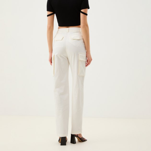 Женские брюки карго MO5CH1NO JEANS, Артикул 0333 P, белый | 3810305. Ракурс 4 Женские брюки карго MO5CH1NO JEANS, Артикул 0333 P, белый | 3810305. Ракурс 4