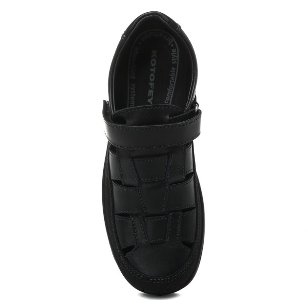 Детские полуботинки КОТОФЕЙ, Артикул 732356-21, черный | 3810931. Ракурс 2