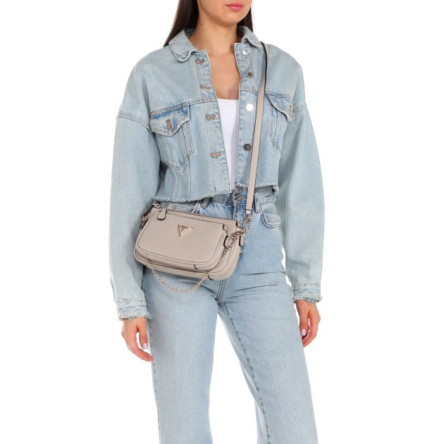 Кросс-боди GUESS NOELLE DBL POUCH CROSSBODY, Артикул HWZG7879710, серовато-бежевый | 3811214. Ракурс 6 Кросс-боди GUESS NOELLE DBL POUCH CROSSBODY, Артикул HWZG7879710, серовато-бежевый | 3811214. Ракурс 6